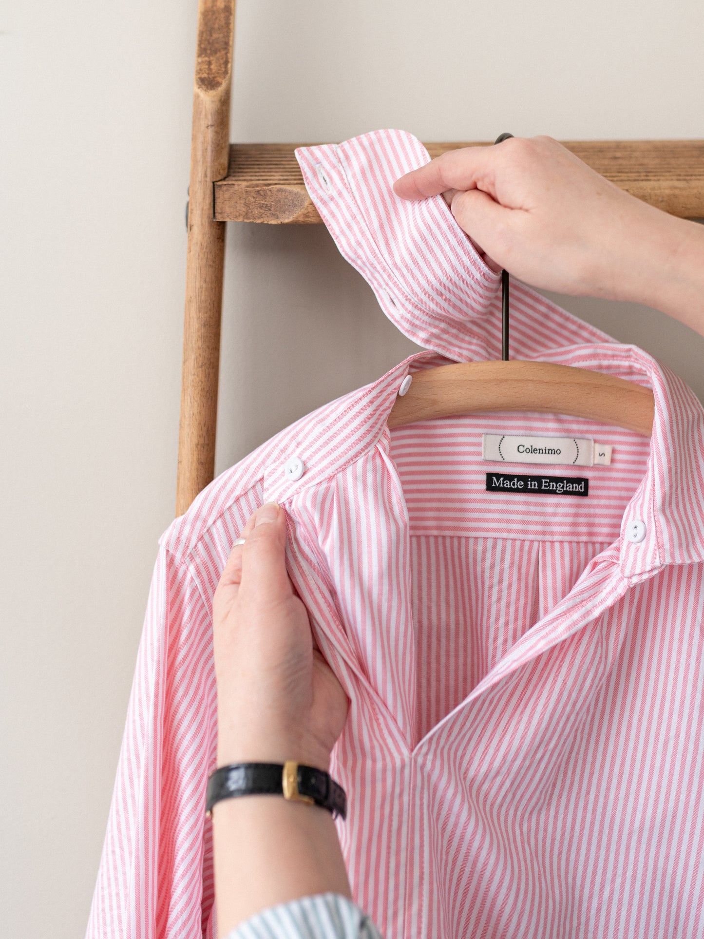 Oxford Cotton Smock / Pink Stripe