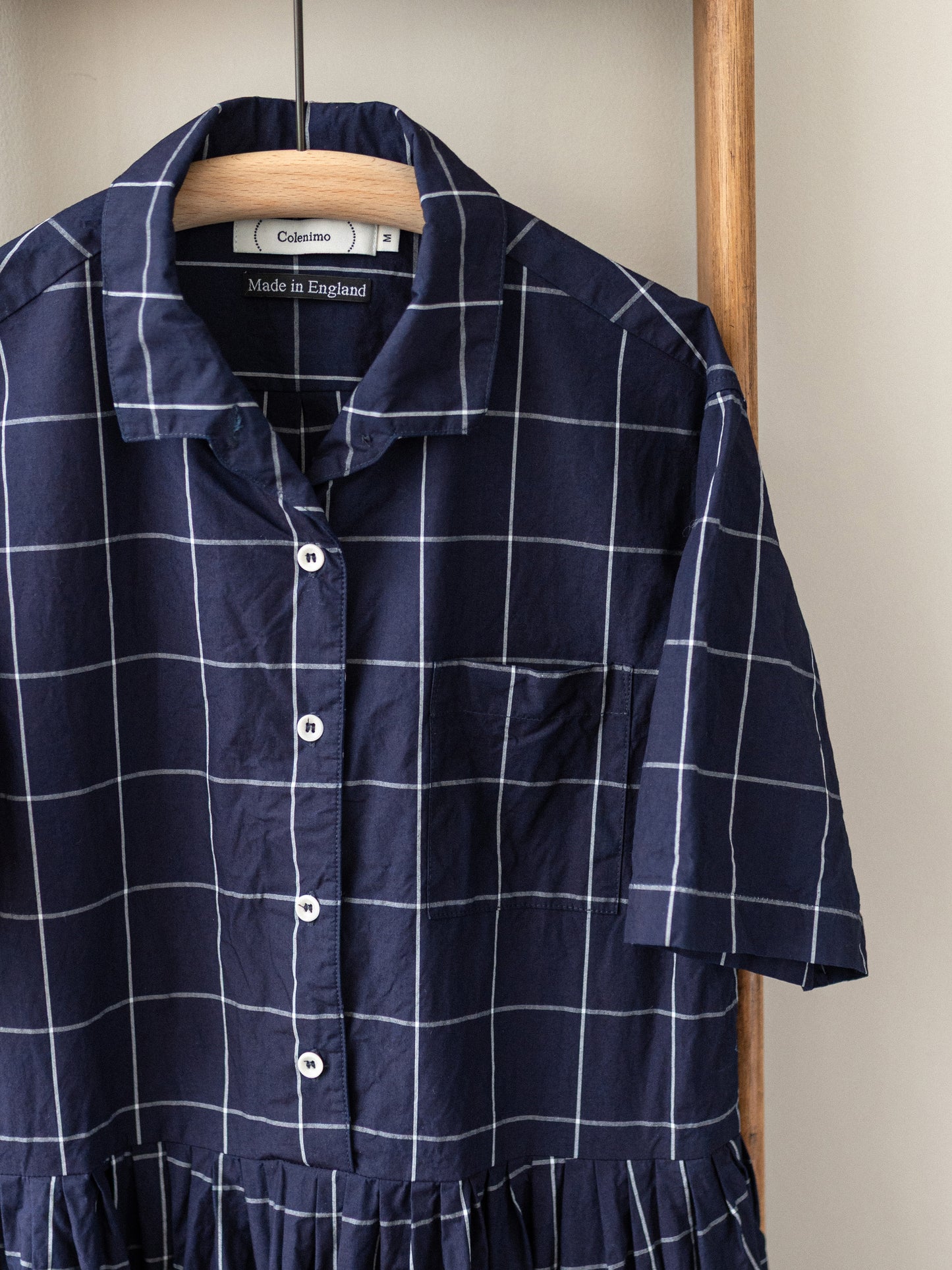 Japanese Cotton Dress / Indigo Windowpane