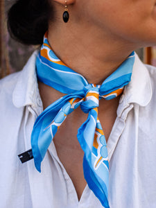 Colenimo Silk Bandana Scarf / Blue