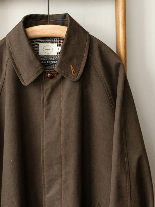 Balmacaan coat Cotton Drill / Brown