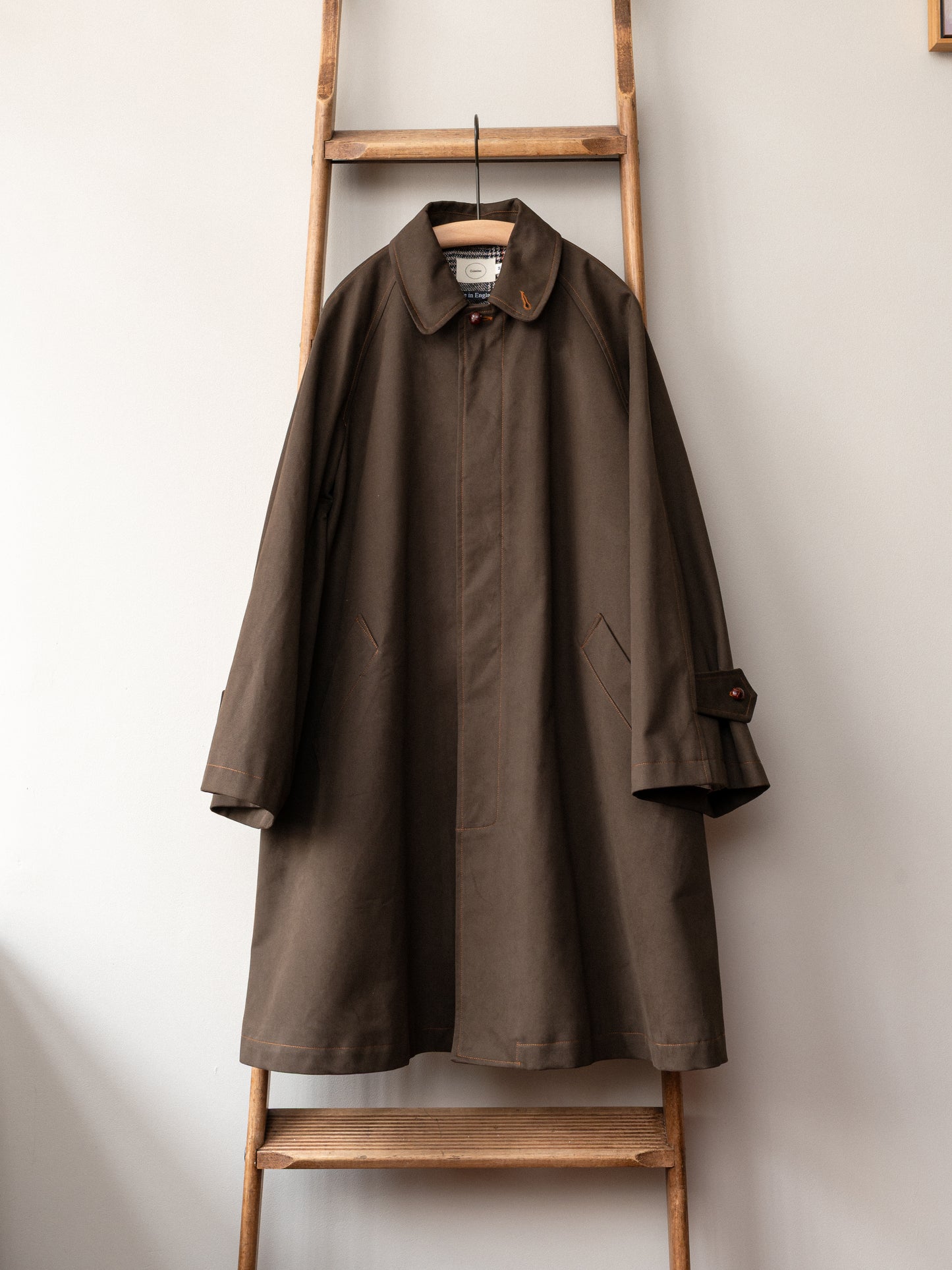 Balmacaan coat Cotton Drill / Brown