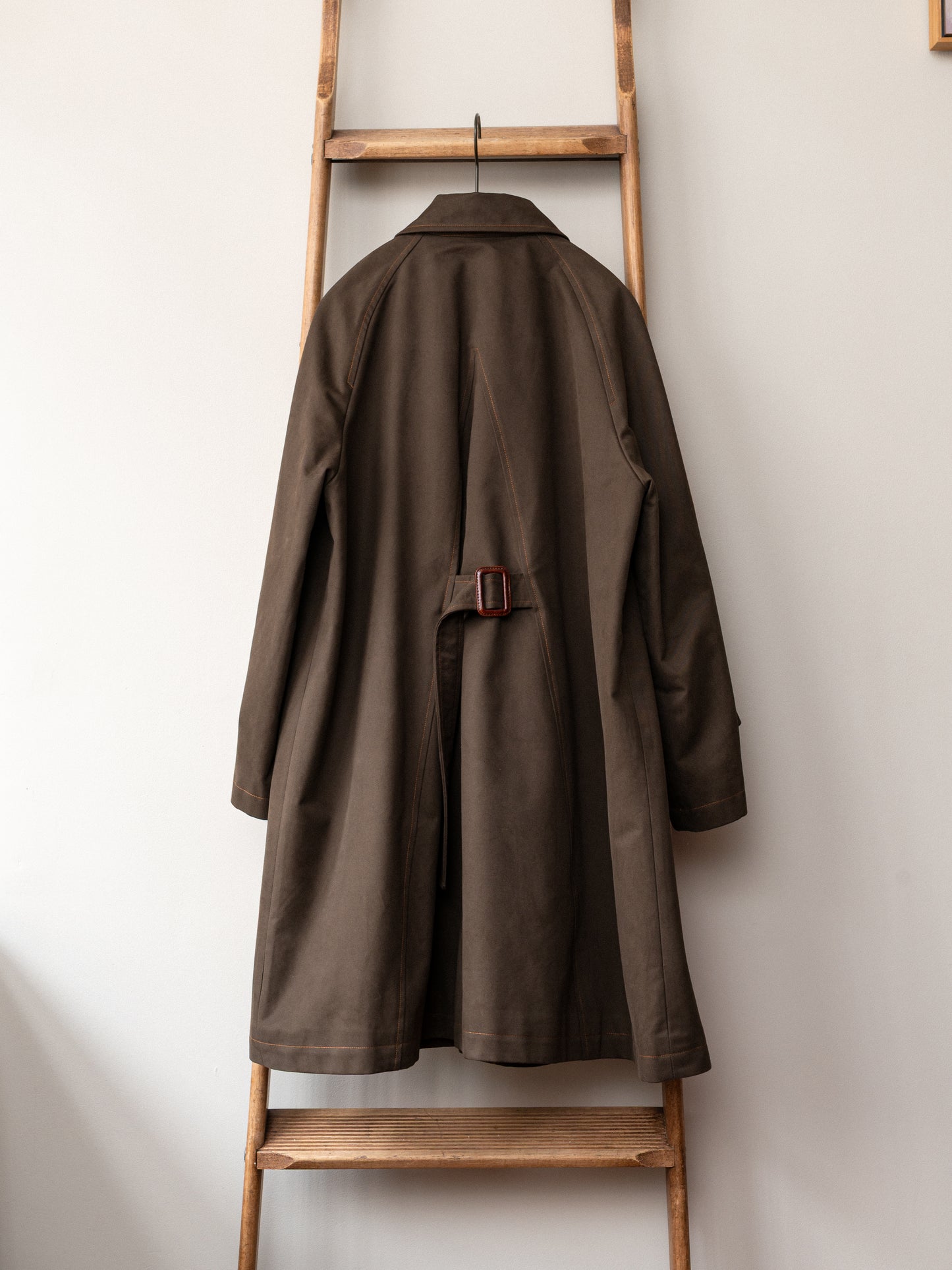 Balmacaan coat Cotton Drill / Brown