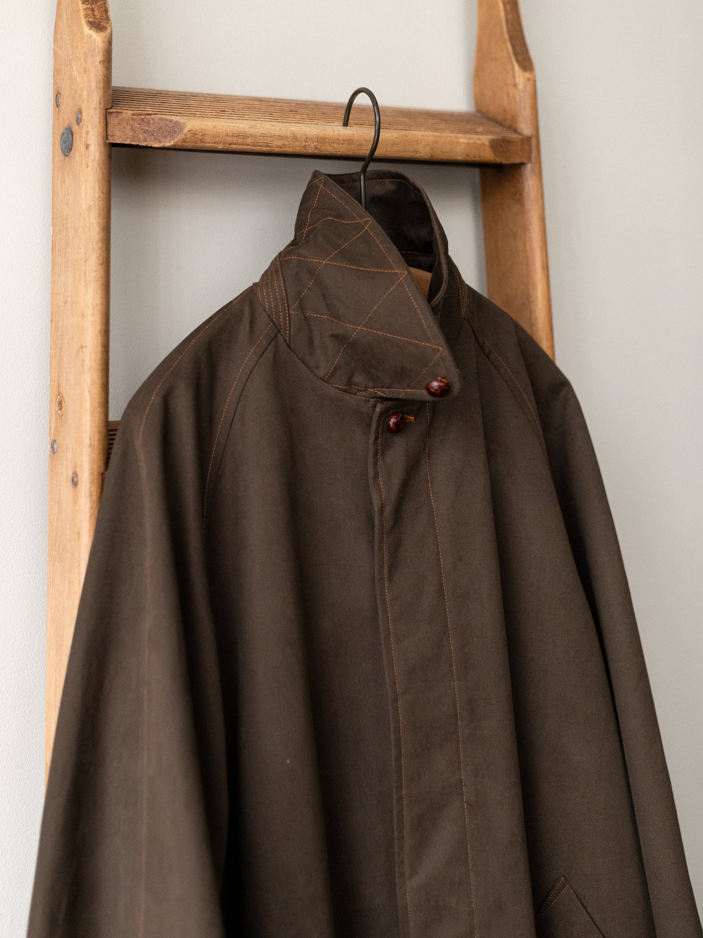 Balmacaan coat Cotton Drill / Brown