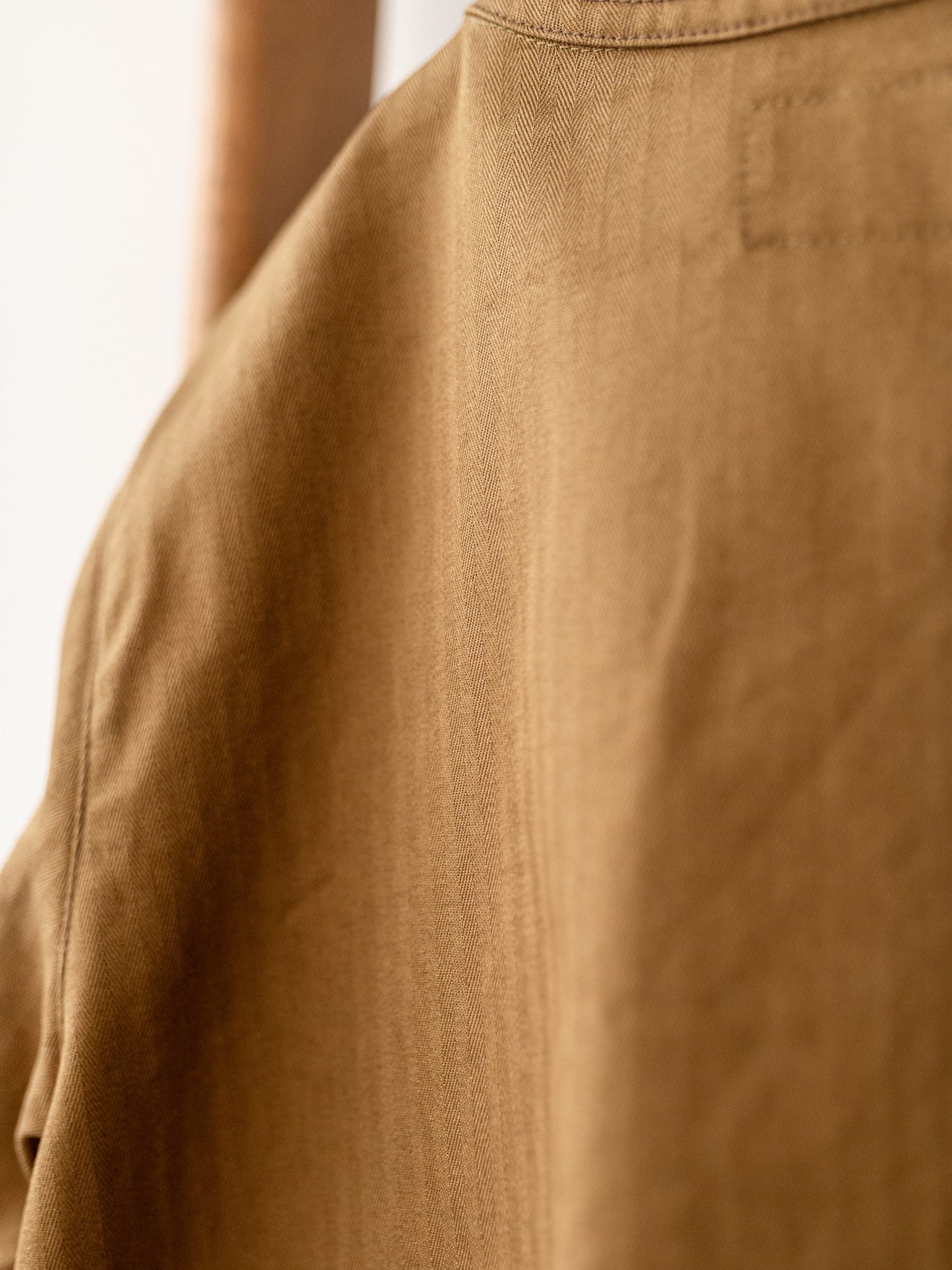 Crewneck Work Jacket / Cotton Herringbone Tobacco