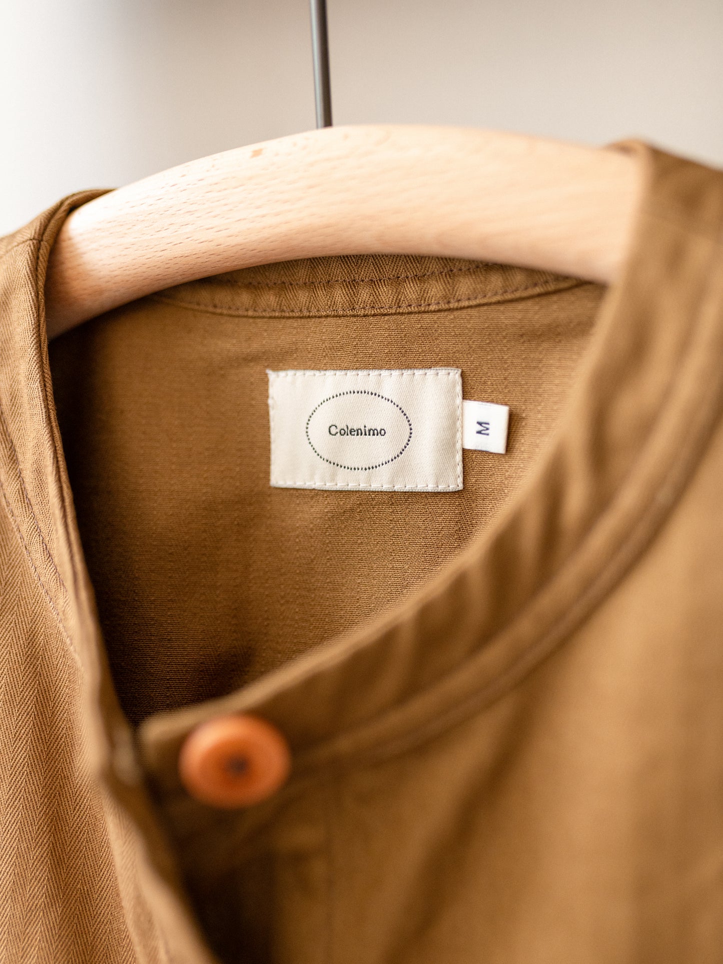 Crewneck Work Jacket / Cotton Herringbone Tobacco