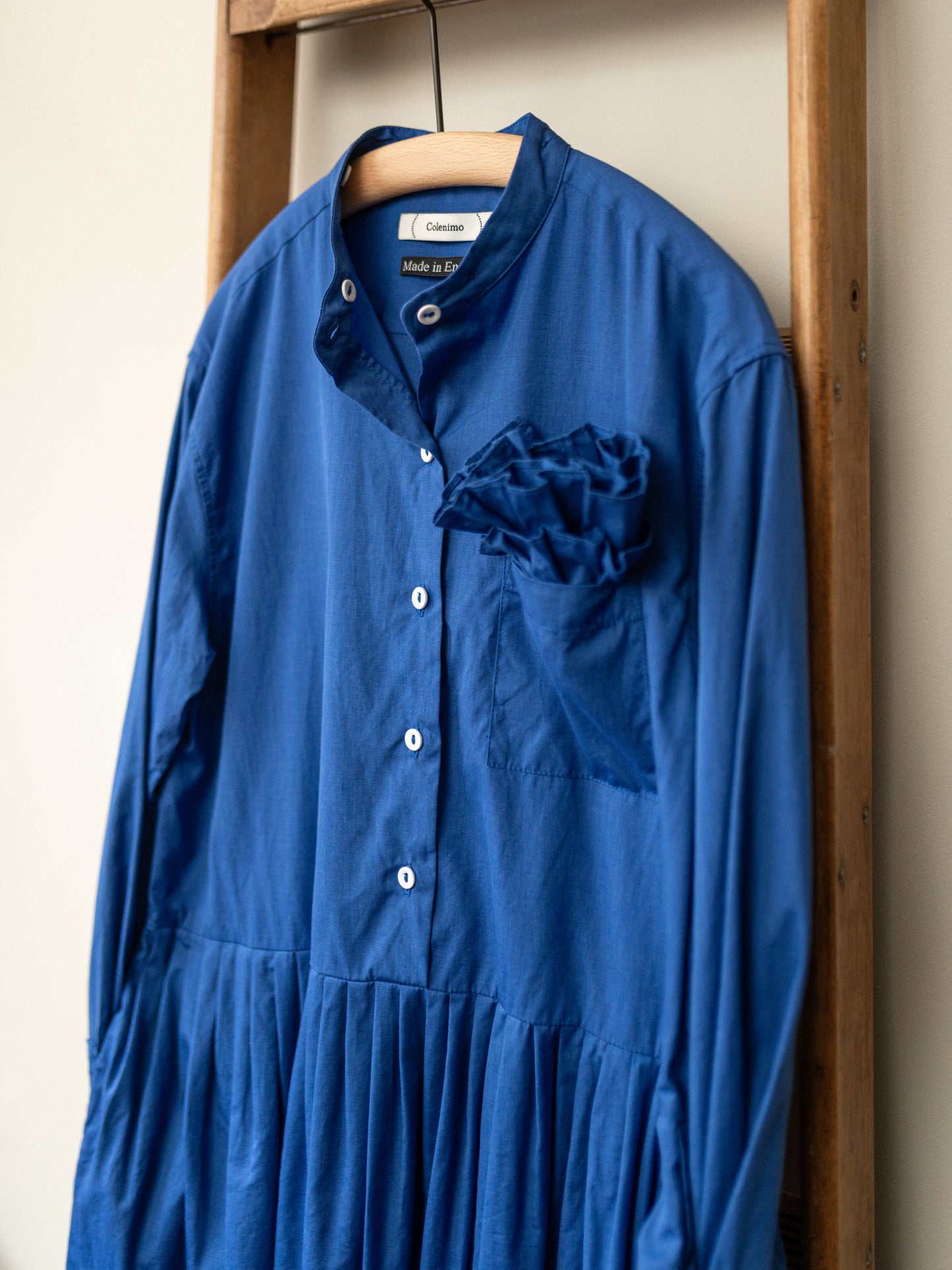 Double Ruffle Collar Dress / Cornflower Blue