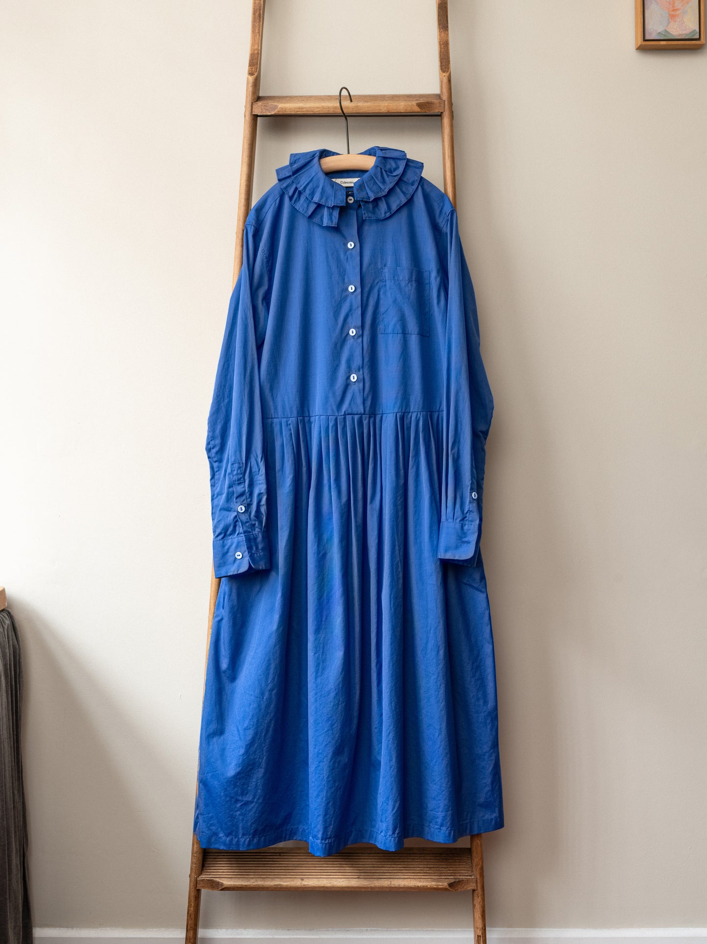 Double Ruffle Collar Dress / Cornflower Blue
