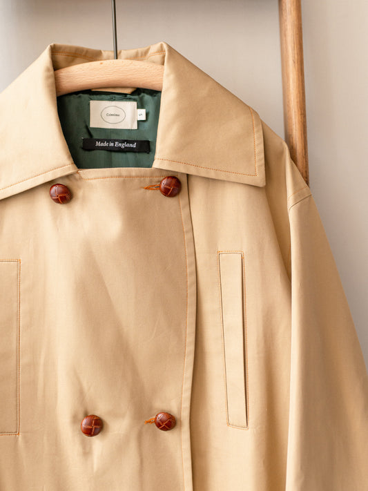 Long Peacoat Gabardine / Beige