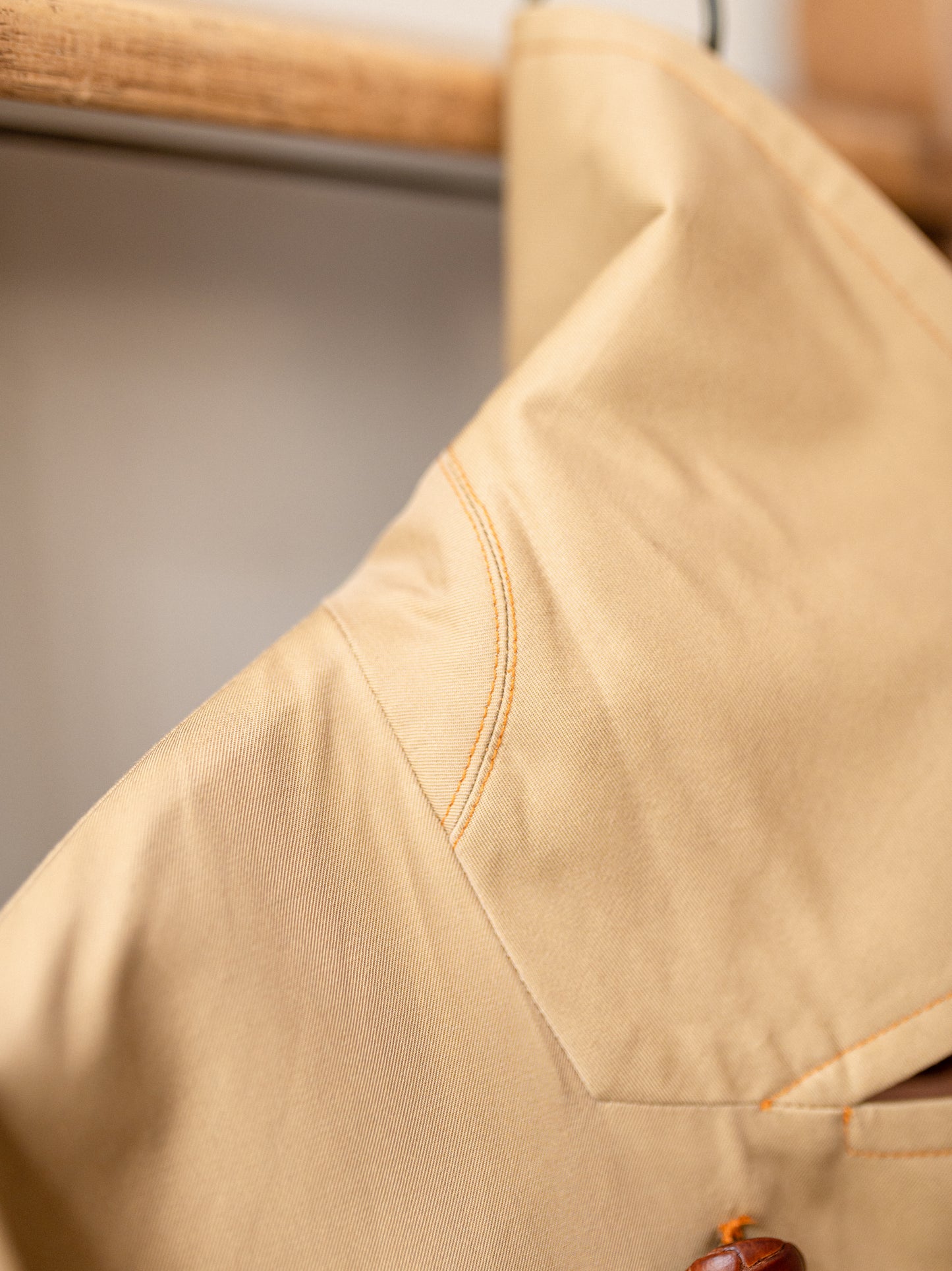 Long Peacoat Gabardine / Beige