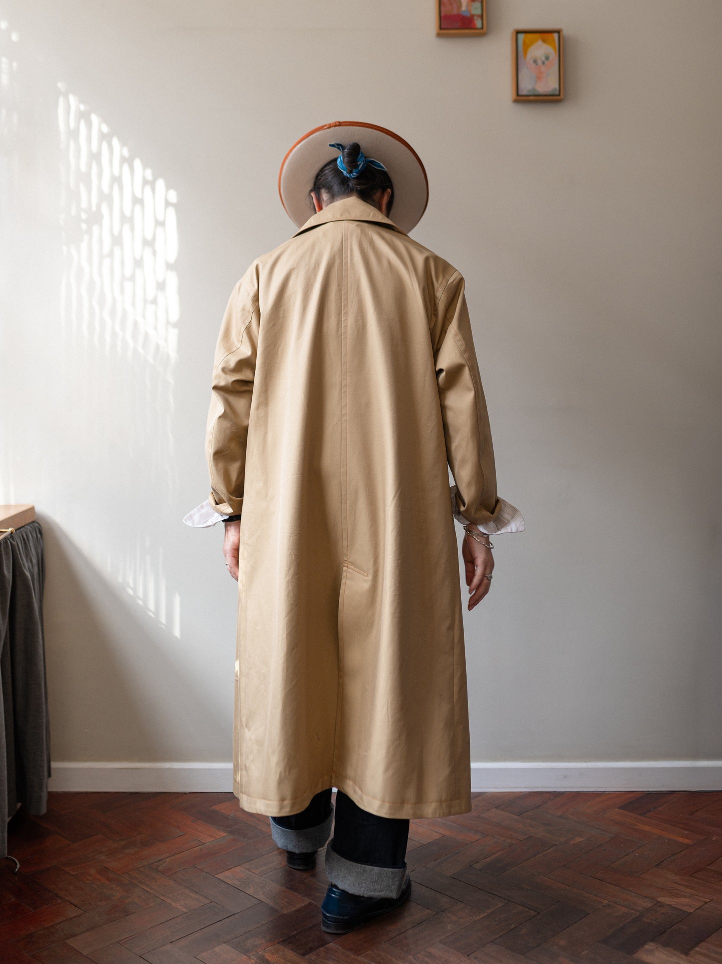 Long Peacoat Gabardine / Beige