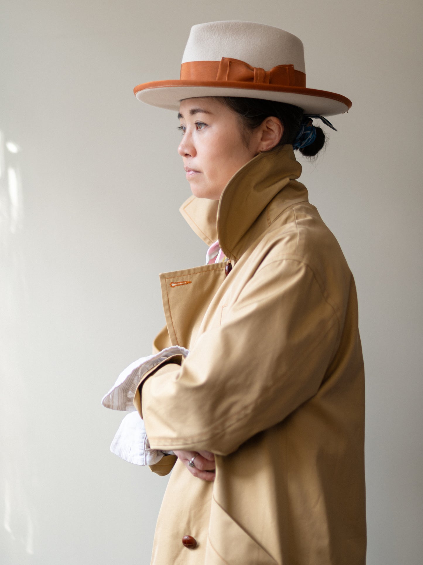 Long Peacoat Gabardine / Beige