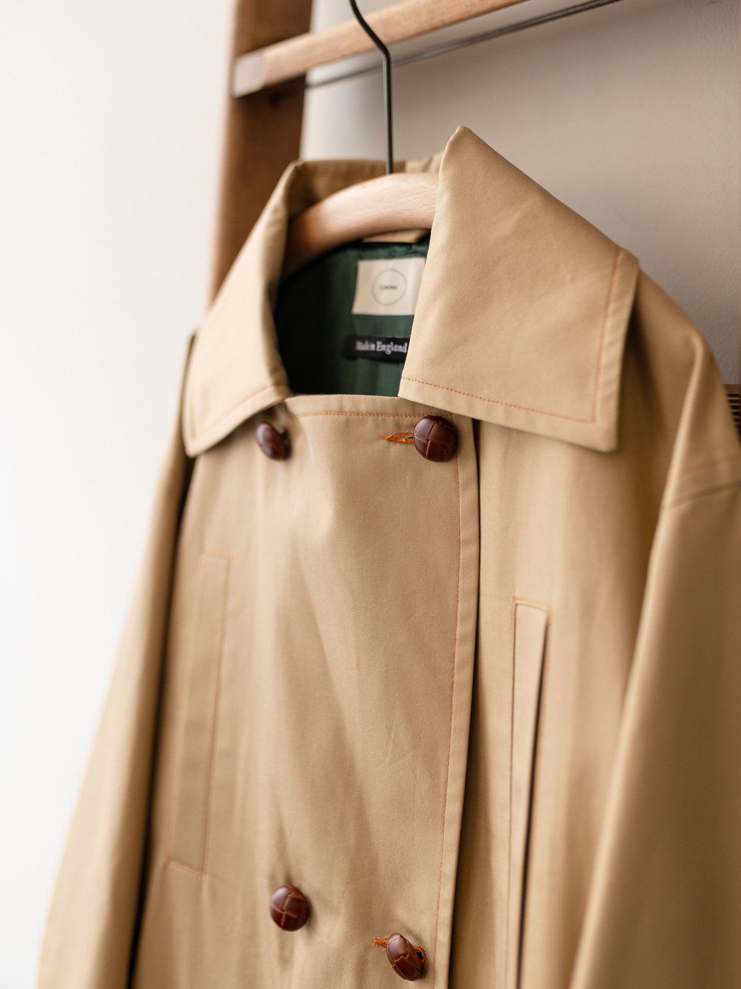 Long Peacoat Gabardine / Beige