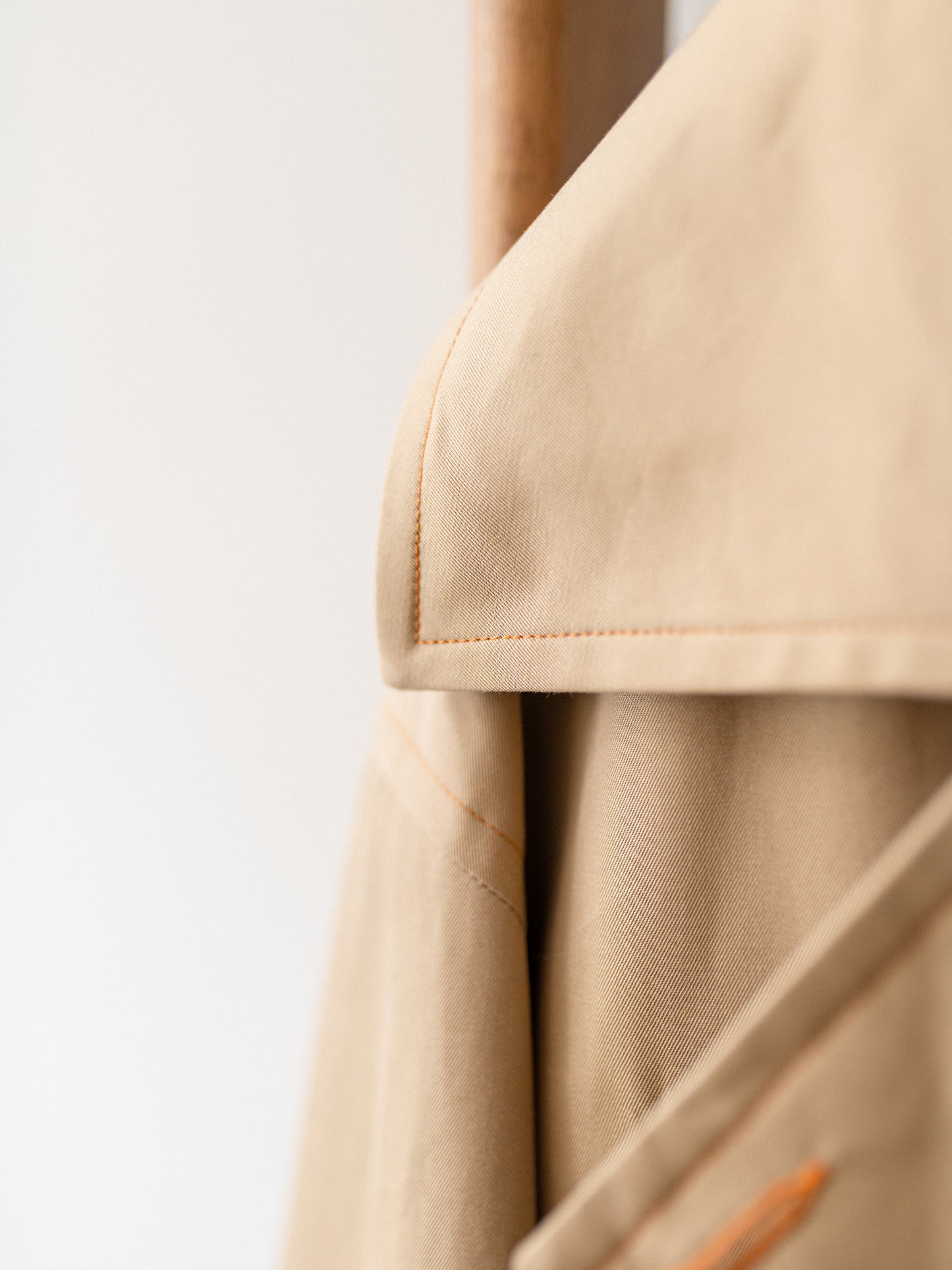 Long Peacoat Gabardine / Beige