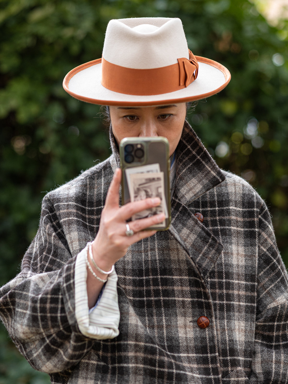Poncho / Brown Check Sonsie Tweed