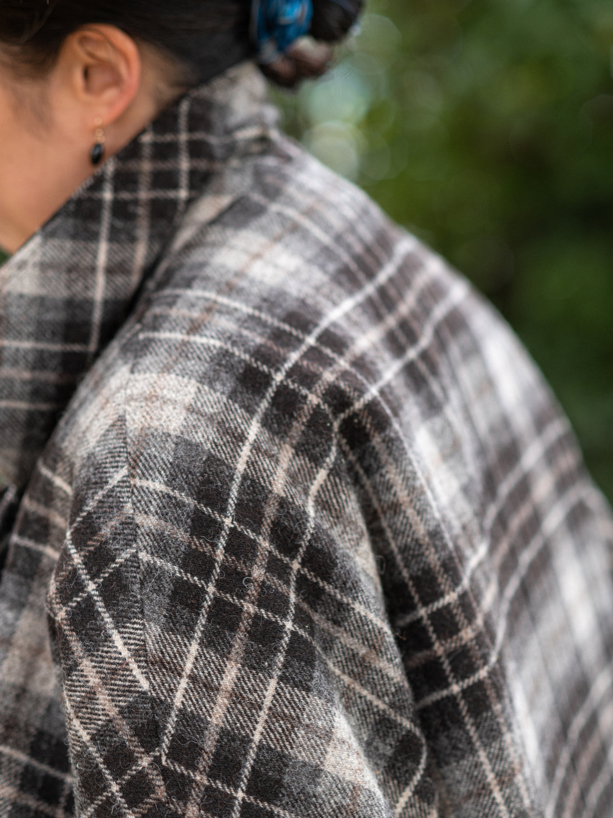Poncho / Brown Check Sonsie Tweed