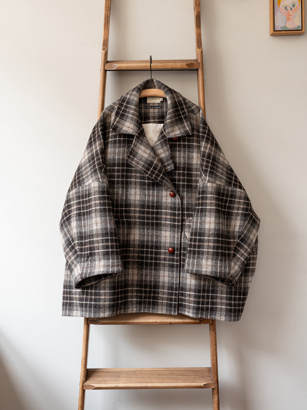 Poncho / Brown Check Sonsie Tweed