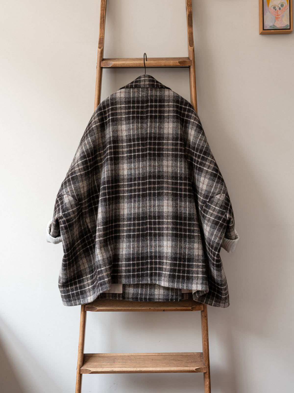 Poncho / Brown Check Sonsie Tweed