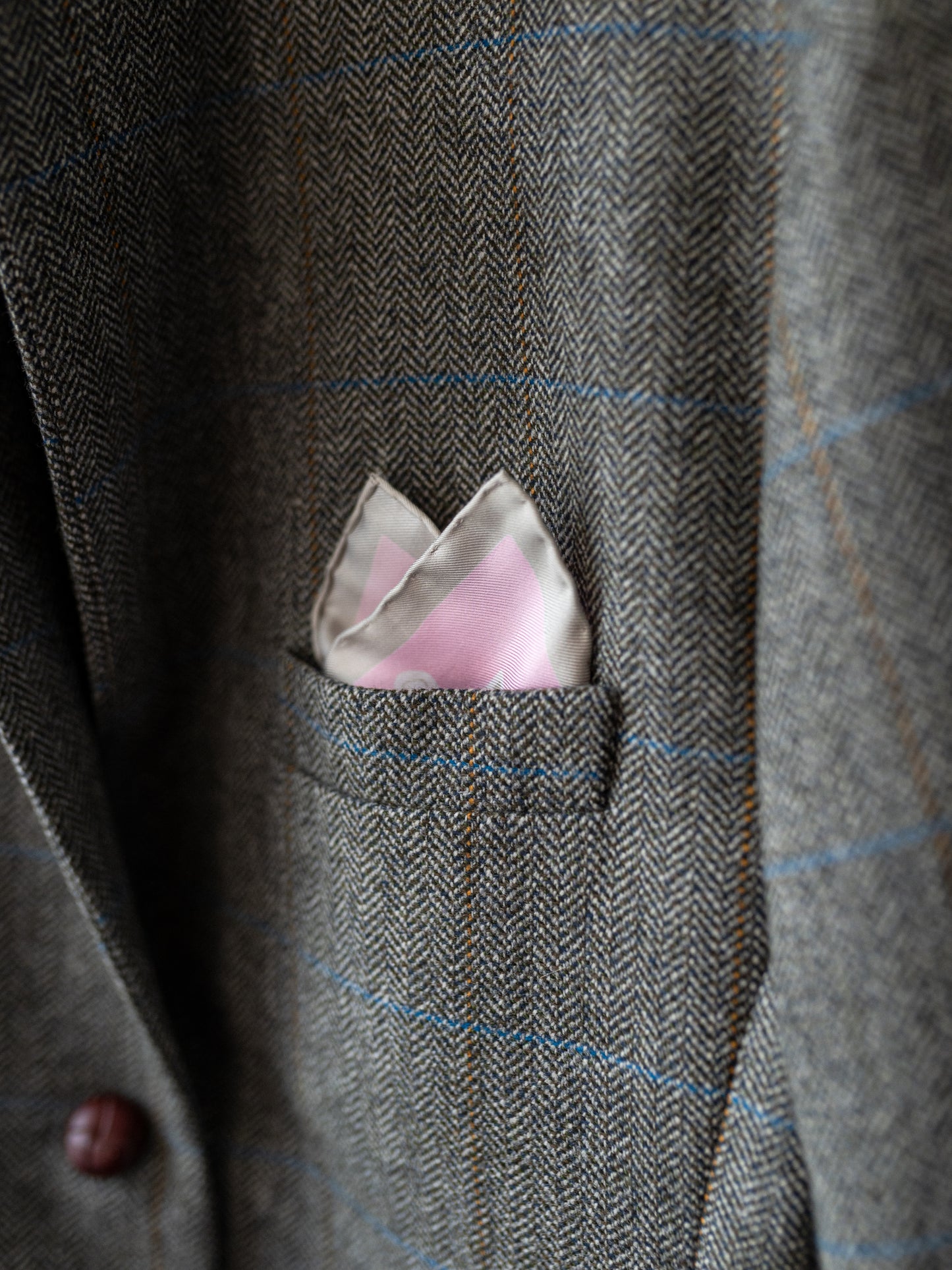 Scottish Merino Wool Blazer / Grey Herringbone