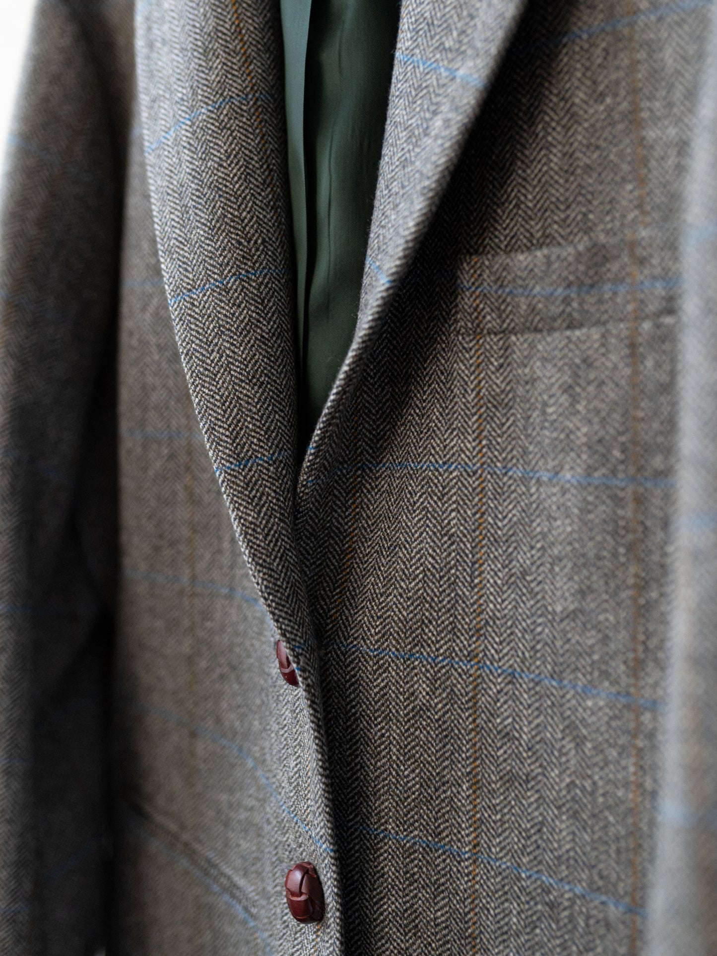 Scottish Merino Wool Blazer / Grey Herringbone