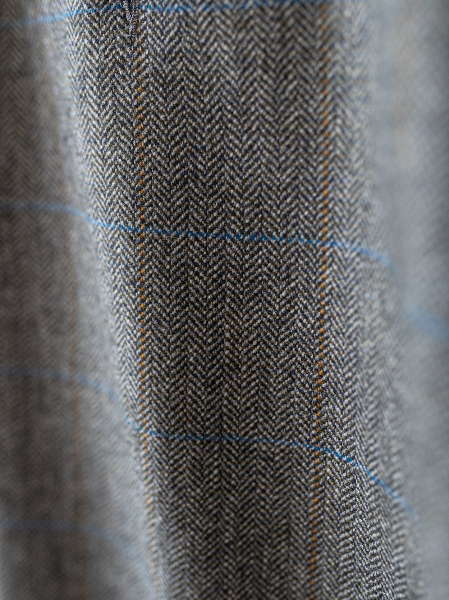 Scottish Merino Wool Trouser / Grey Herringbone