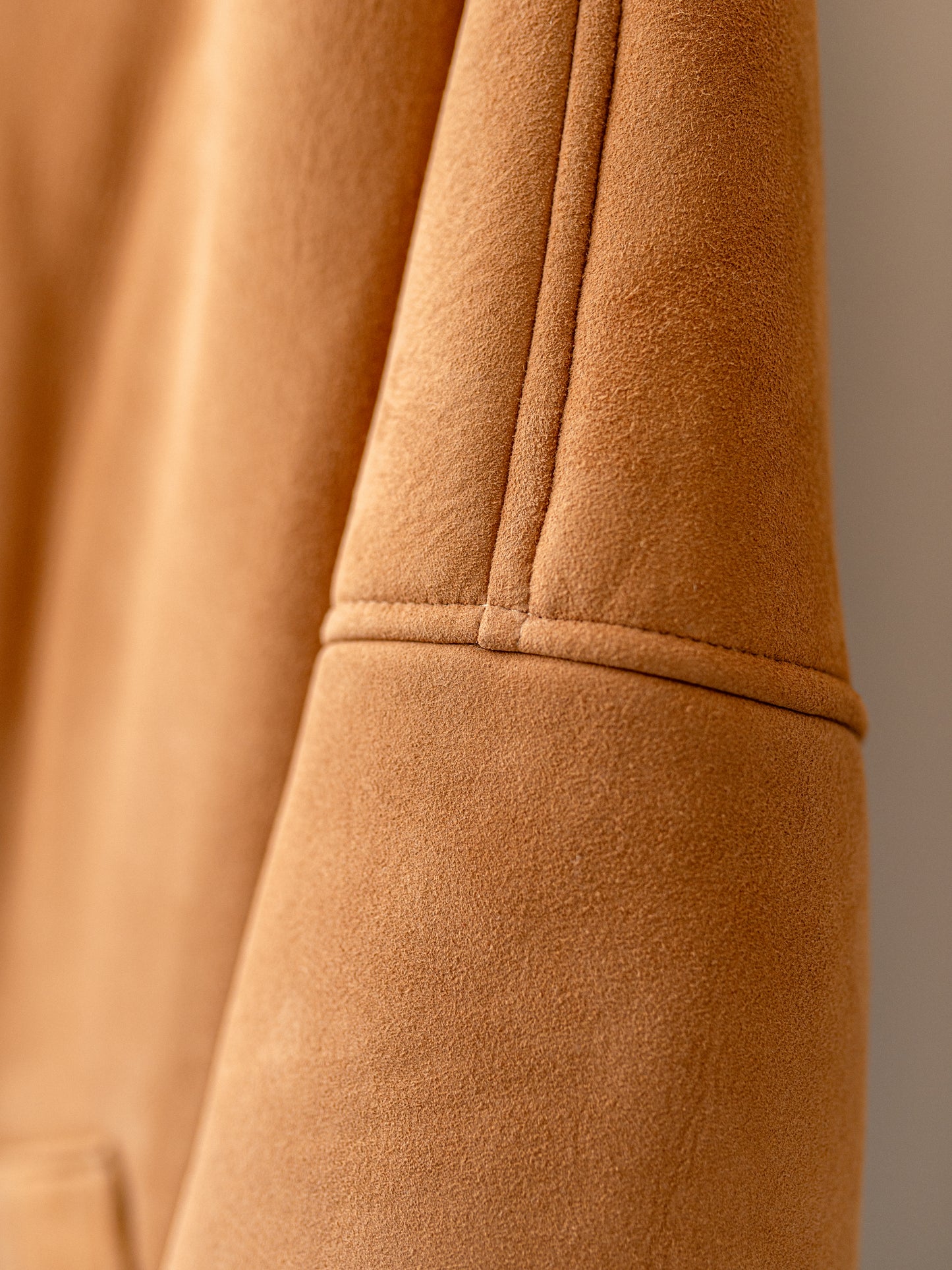 Sheepskin Reversible Poncho Coat / Tan