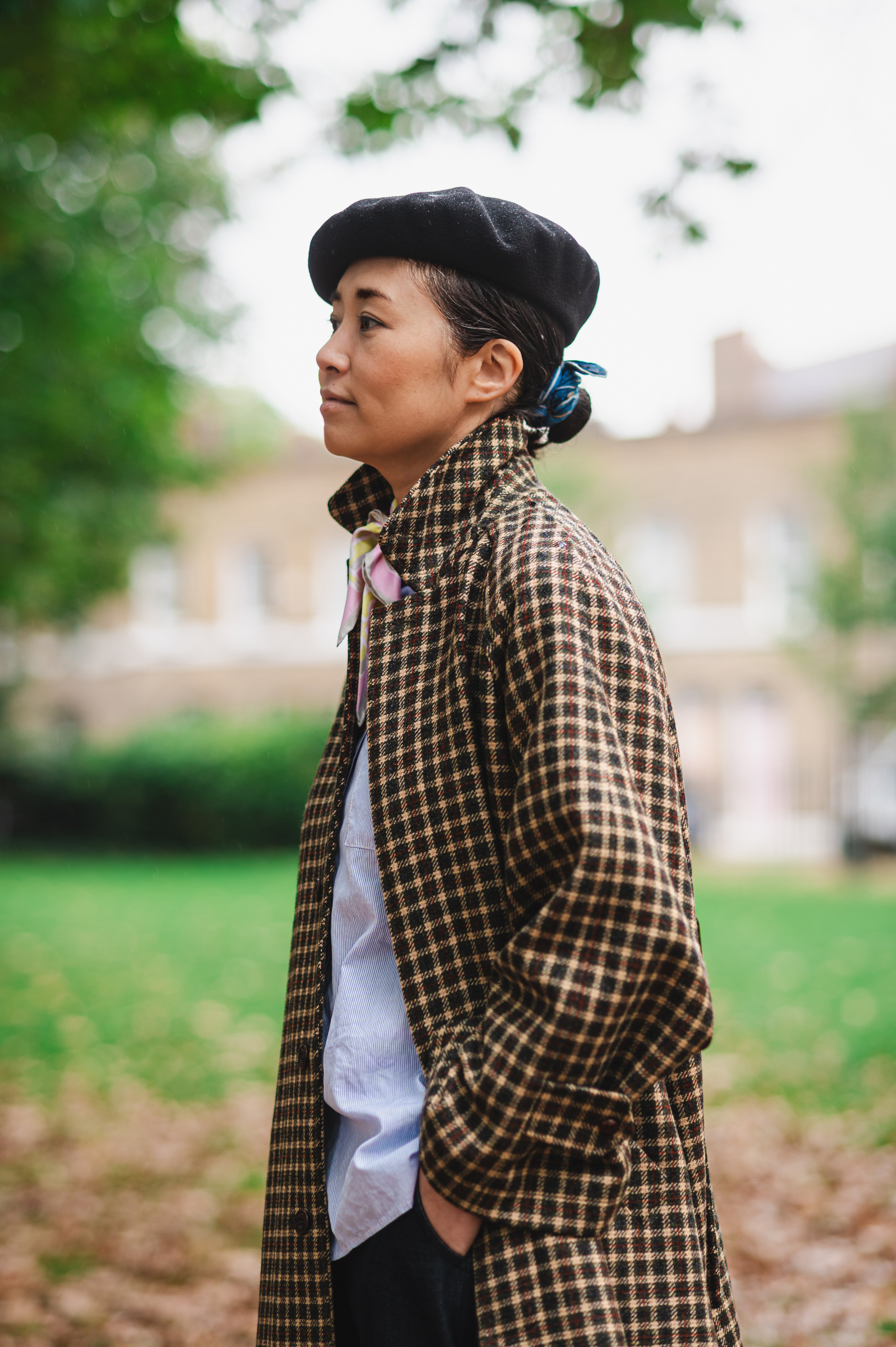 Sporting Tweed Balmacaan Coat City Check | Made in UK Womens