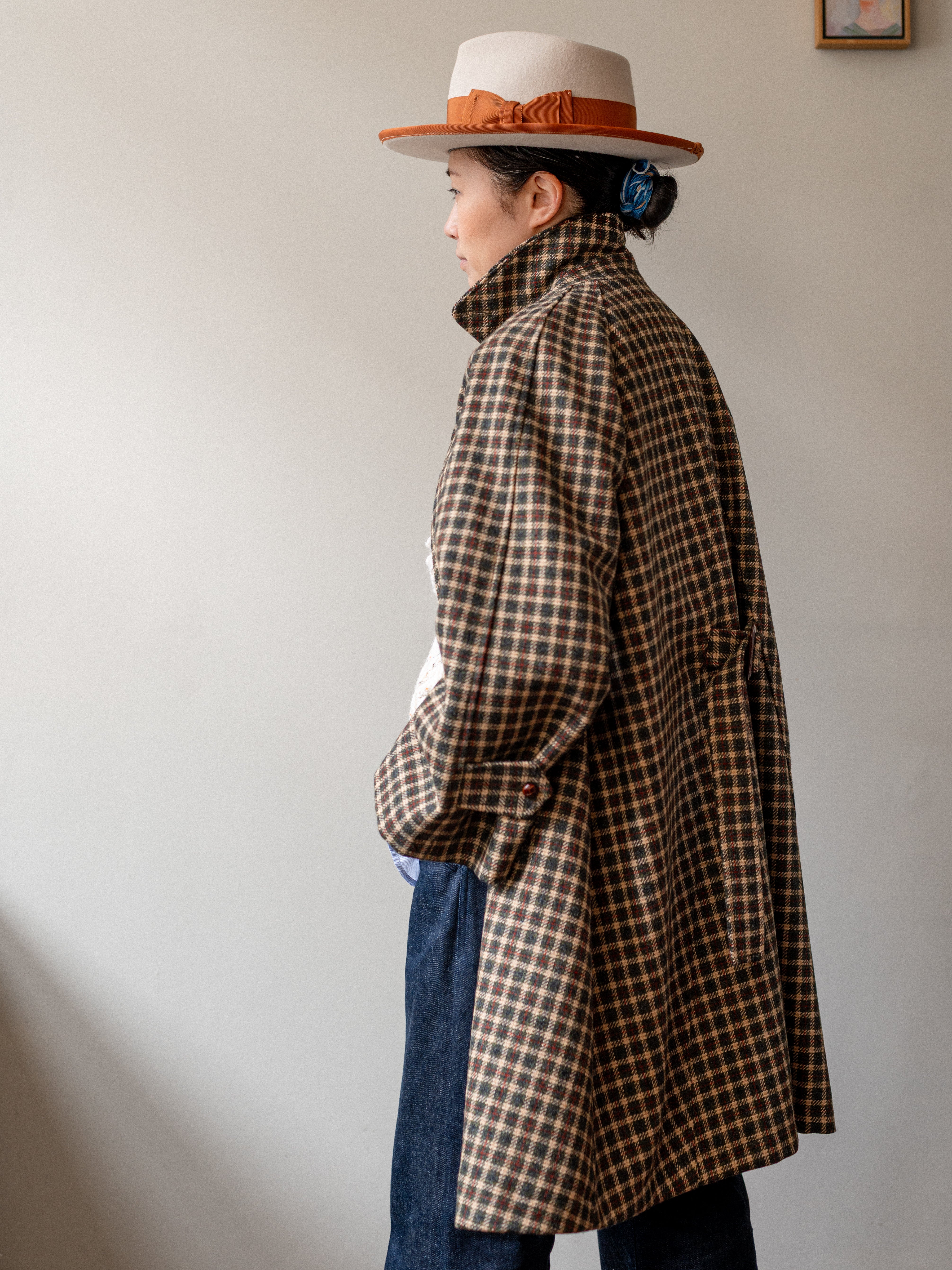 Sporting Tweed Balmacaan Coat City Check | Made in UK Womens