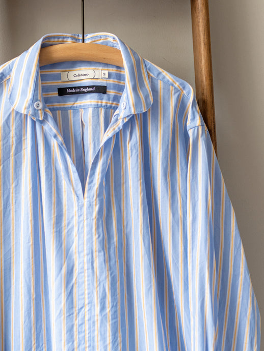 Striped Cotton Smock | Blue & Yellow