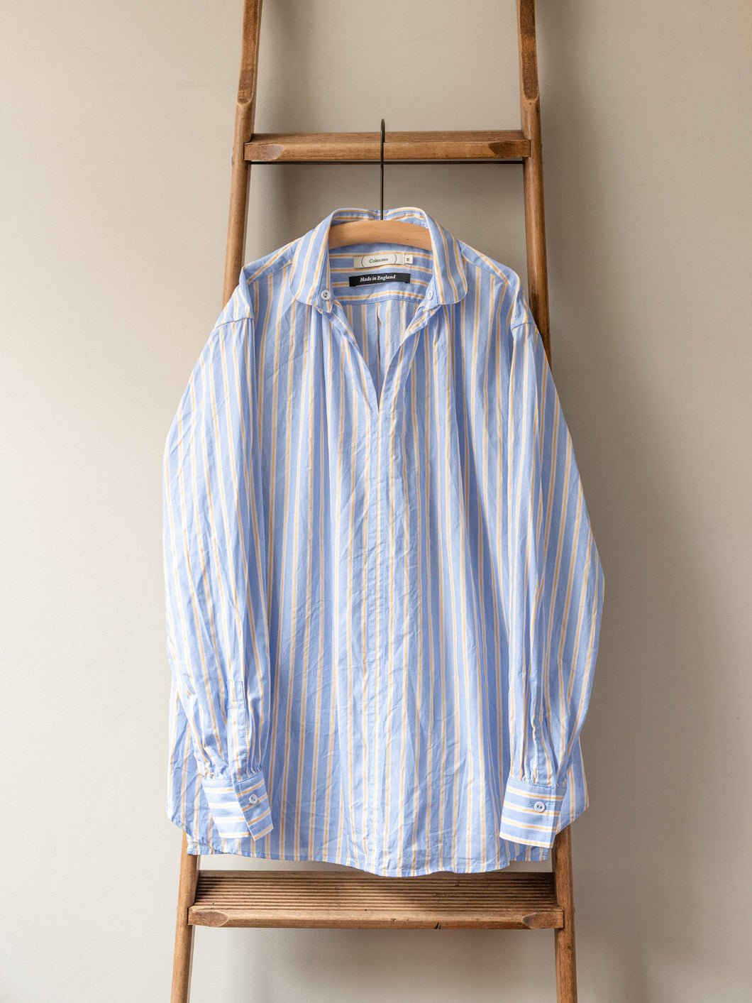 Striped Cotton Smock | Blue & Yellow