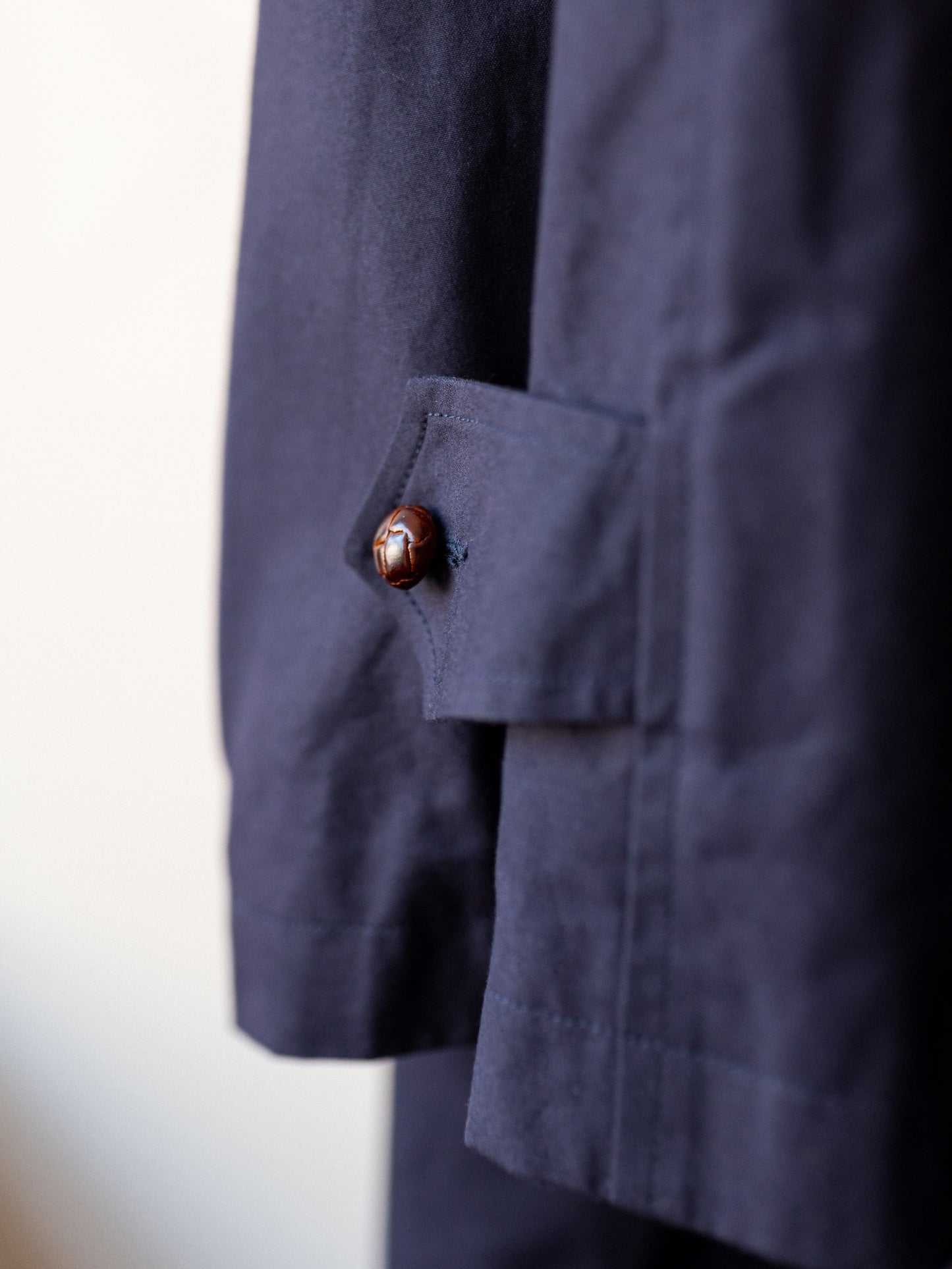 A-Line Balmacaan / Dry Wax Cotton Navy