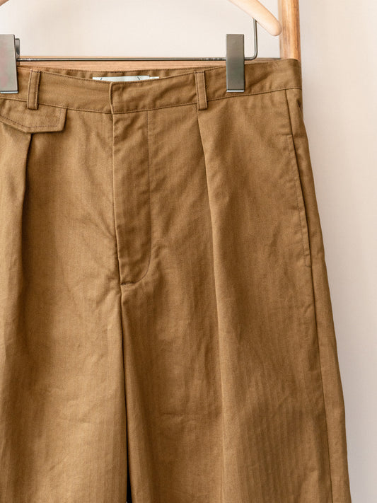 Wide Trouser / Cotton Herringbone Tobacco
