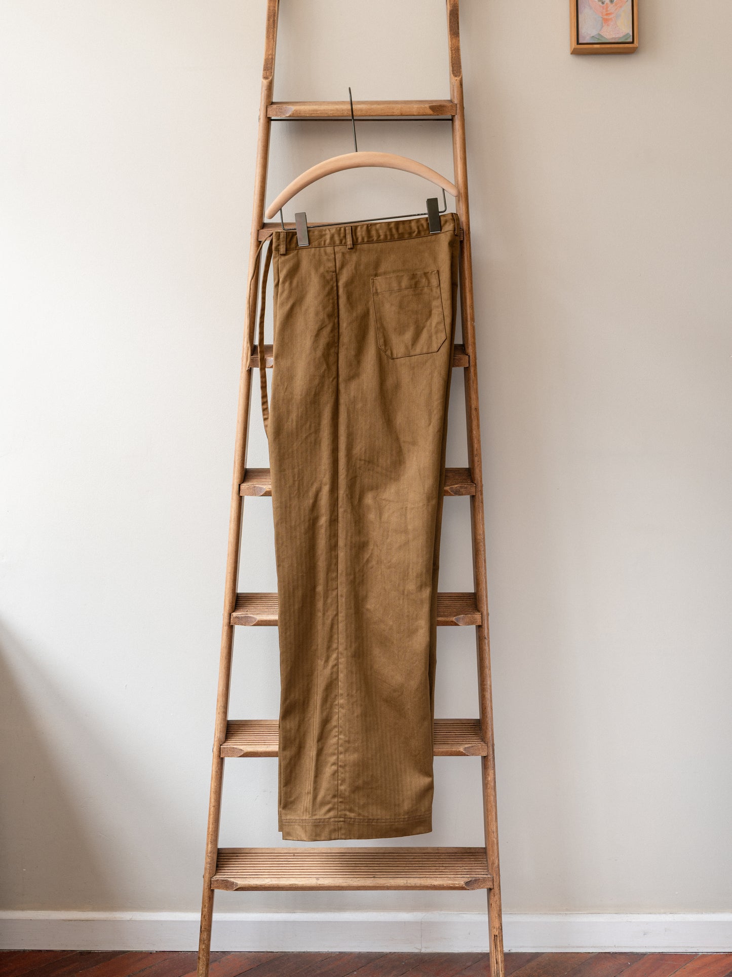 Wide Trouser / Cotton Herringbone Tobacco