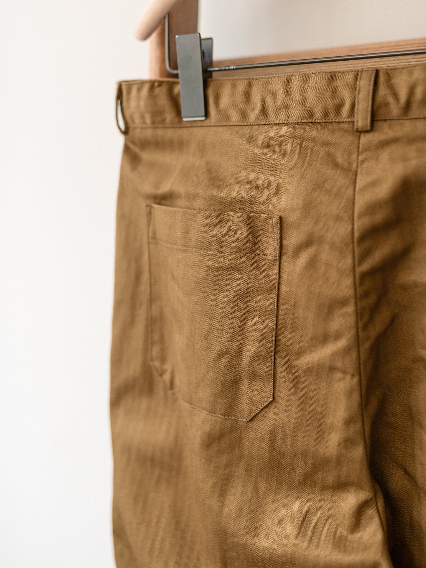 Wide Trouser / Cotton Herringbone Tobacco
