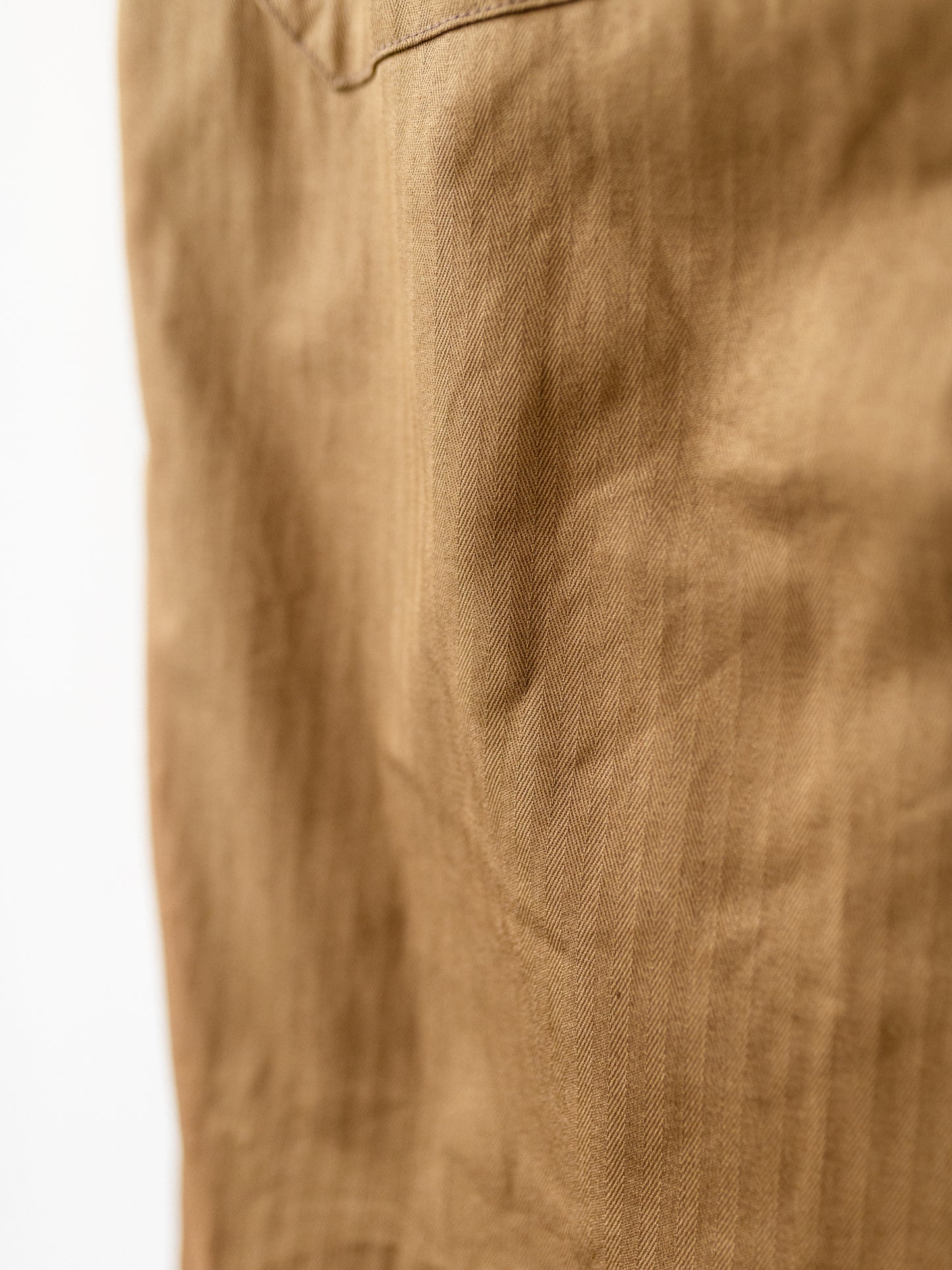 Wide Trouser / Cotton Herringbone Tobacco
