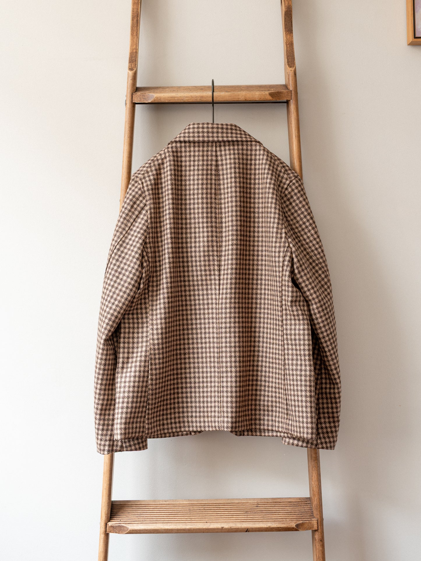 Worker Jacket / Brown Houndstooth Cheviot Tweed