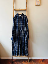 Indigo Cotton Check Dress / Indigo