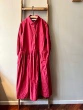 Typewriter Cotton Dress / Rose Red