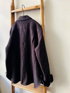 Wool Cotton mix Shirt / Brown check