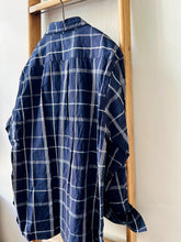 Indigo Cotton Check Smock / Indigo