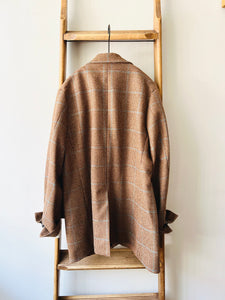 Scottish Merino Wool Blazer / Brown Cheviot