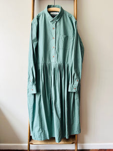 Typewrighter Cotton Dress / Green