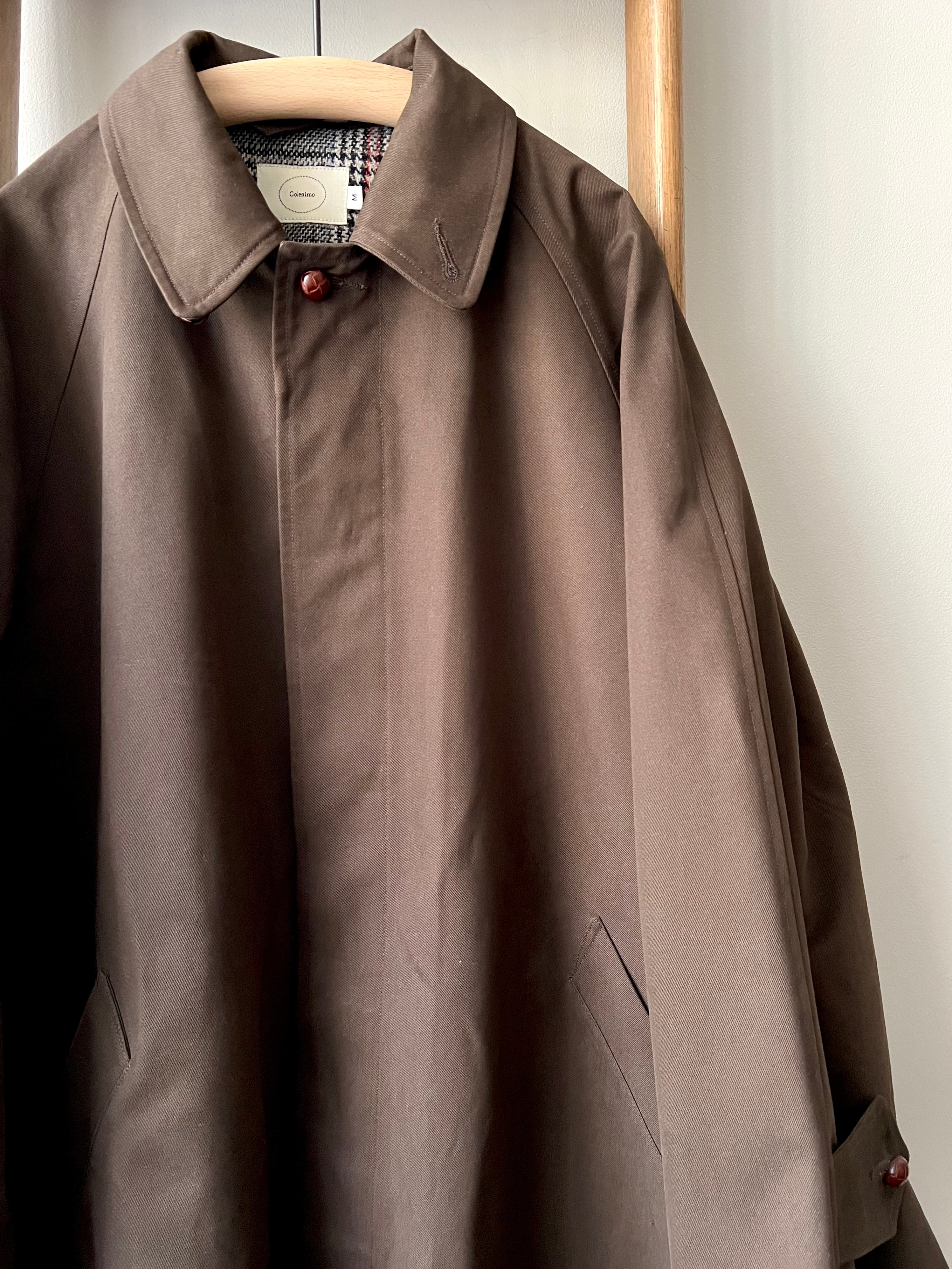 Balmacaan coat Cotton Drill / Brown