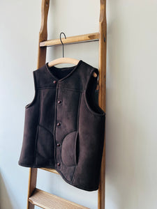 Sheepskin Gilet / Suede Brown