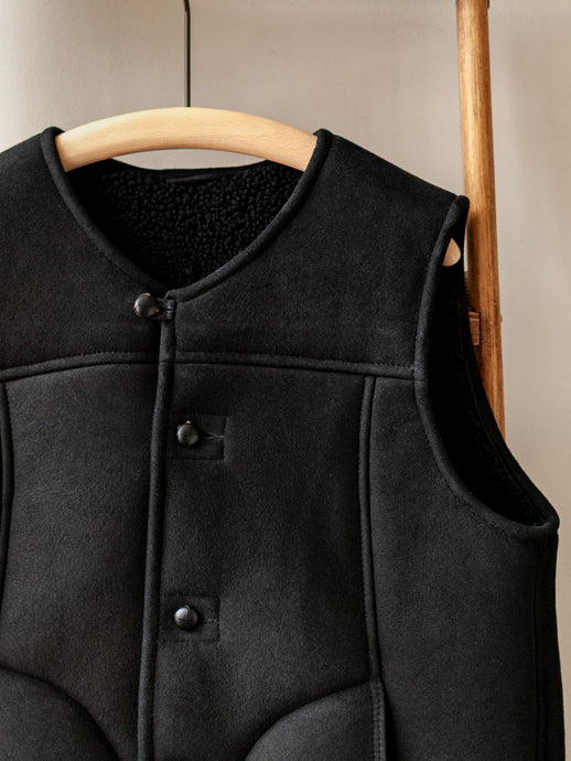 Sheepskin Merino Gilet / Black
