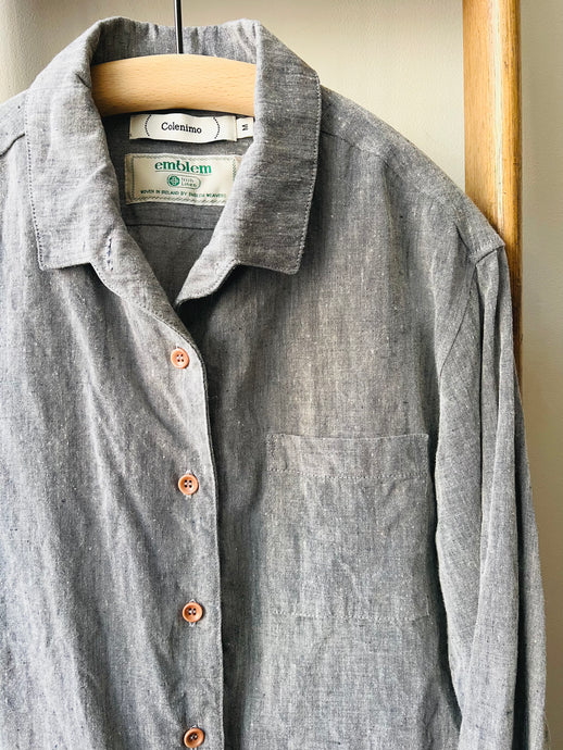 Irish Linen Shirt / Gray Chambray