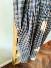 Irish Linen Gingham Dress / Brown