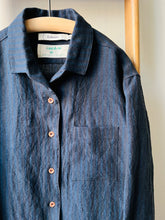 Irish Linen Shirt / Navy Stripe