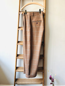 Scottish Merino Wool Trouser /Brown Check