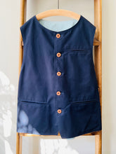 Reversible Cotton Twill Vest / Navy