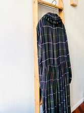 Tartan Check Ruffle Collar Dress / Green Tartan